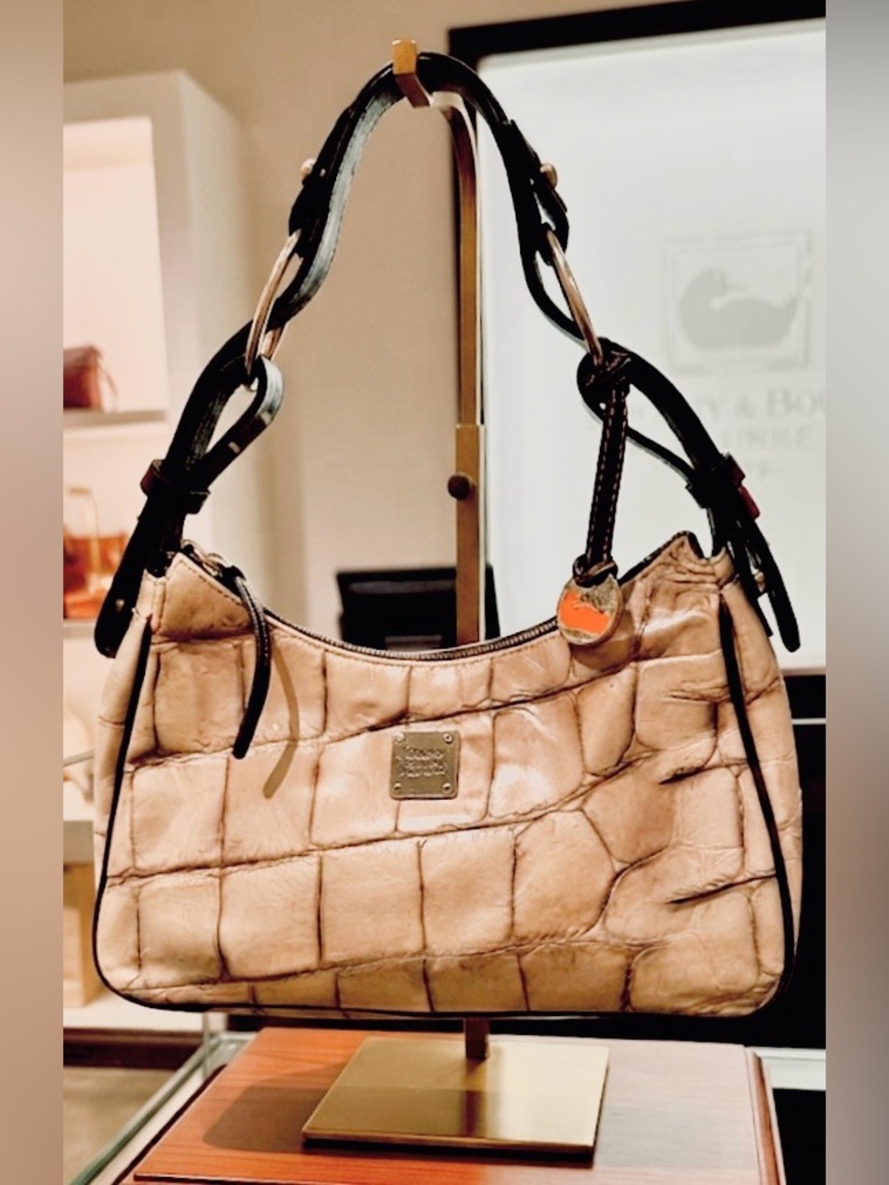 Dooney & Bourke Croc Embossed Leather Hobo bag - NWOT
